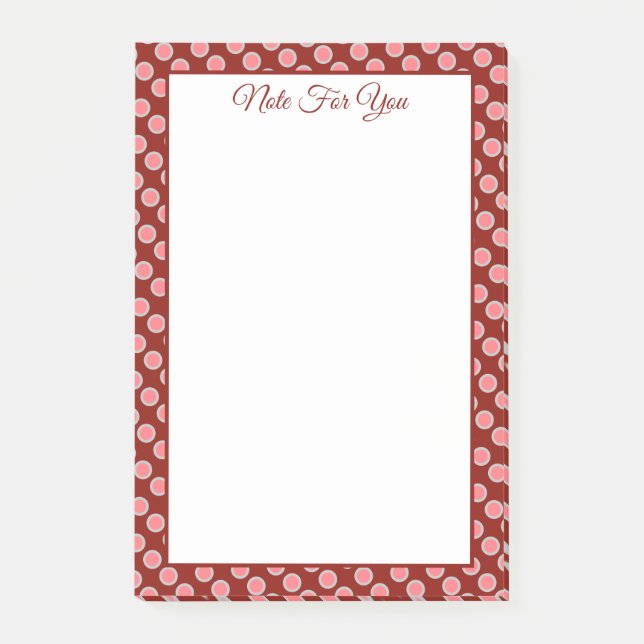 Notas Post-it® Punto de coral polka (Anverso)