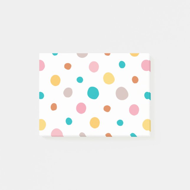 Notas Post-it® Puntos de Acuarela Multicolor (Anverso)