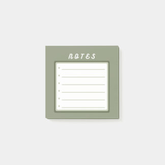Notas Post-it® Puntos de bala lindos y verdes 