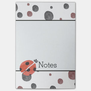 Notas Post-it® Puntos de la acuarela de las mariquitas