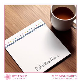 Notas Post-it® Puntos de polka arcoiris personalizados