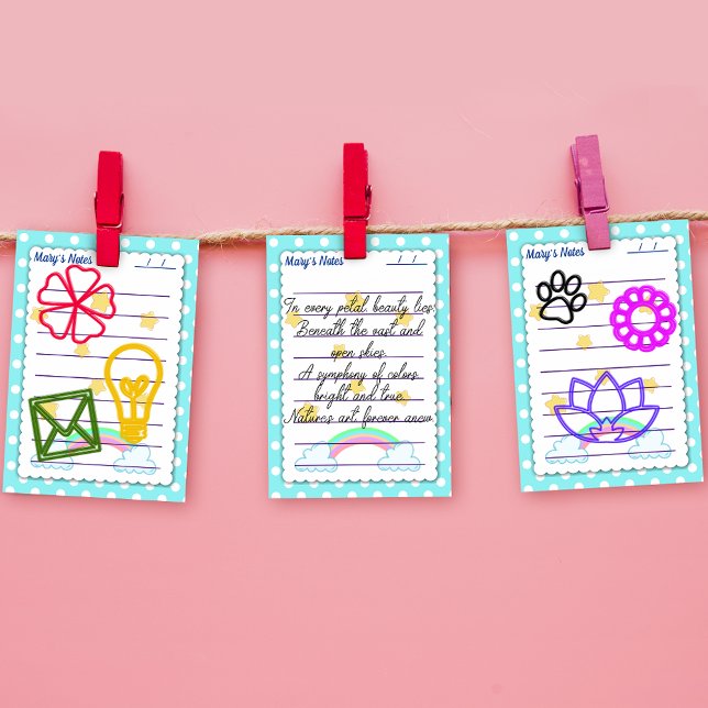 Notas Post-it® Puntos de polka azul, estrellas lindas y arcos de  (Subido por el creador)