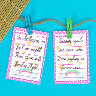 Notas Post-it® Puntos de polka azul, estrellas lindas y arcos de