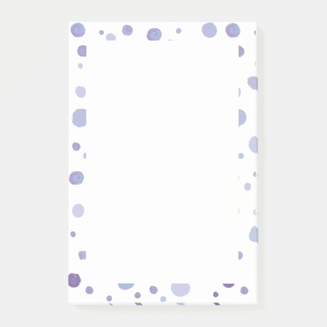 Notas Post-it® puntos de polka pintados a mano (Anverso)