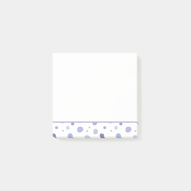 Notas Post-it® puntos de polka pintados a mano (Anverso)