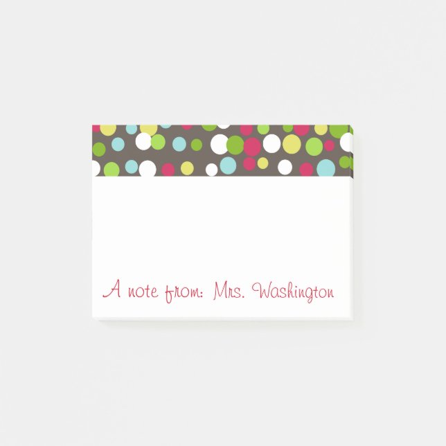 Notas Post-it® Puntos del profesor personalizado publican regalos (Anverso)