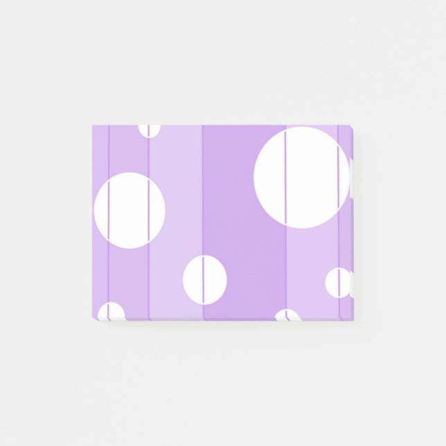 Notas Post-it® Puntos y rayas en FairytalePurple (Anverso)
