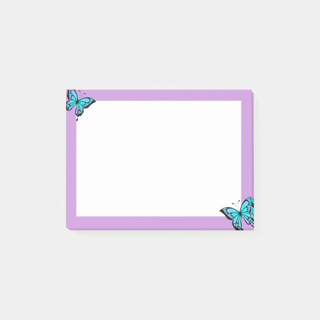 Notas Post-it® Purple &butterfly sticky notes  (Anverso)