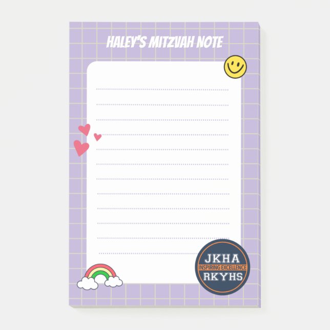 Notas Post-it® Purple Check Mitzvot (Anverso)