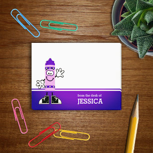 Notas Post-it® Purple Crayon Personalizado