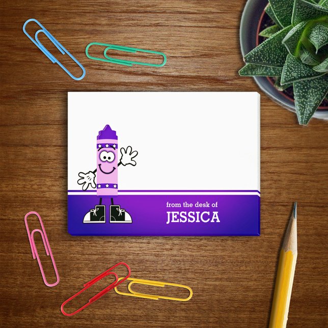 Notas Post-it® Purple Crayon Personalizado (Subido por el creador)