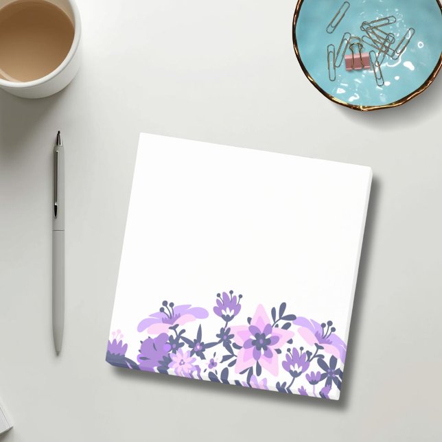 Notas Post-it® Purple Floral Post it Note (Subido por el creador)