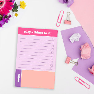 Notas Post-it® Purple Fuchsia Peach Things To Do & Notes