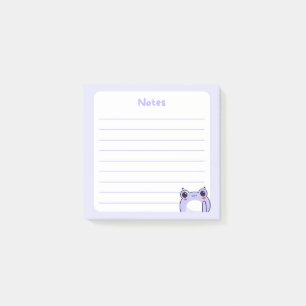 Notas Post-it® Purple Kawaii Shy Blushing Chibi Ondulación de ran