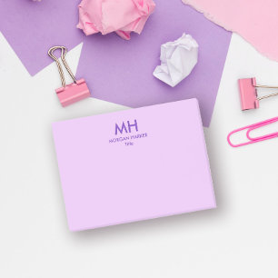 Notas Post-it® Purple Lilac Mínima Limpieza Iniciales