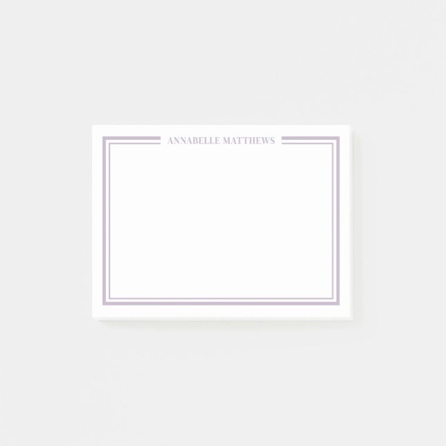 Notas Post-it® Purple Minimalist Monogram (Anverso)