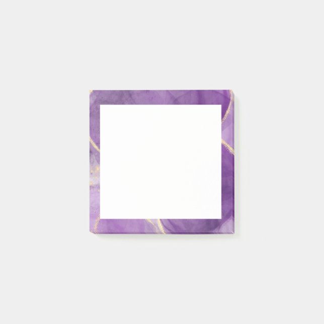 Notas Post-it® Purple Modern Alcohol Ink Art Notes (Anverso)