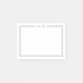 Notas Post-it® Purple Monogram