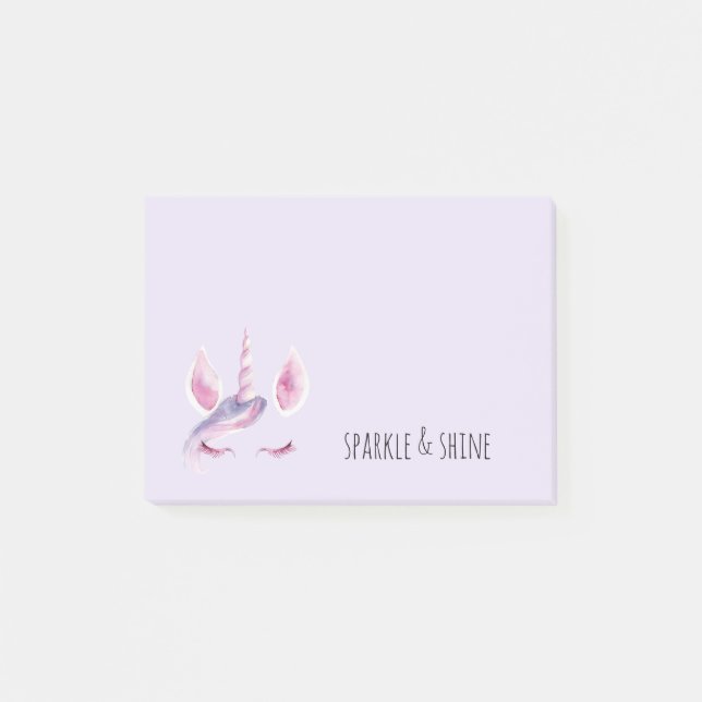 Notas Post-it® Purple Pink Unicorn (Anverso)