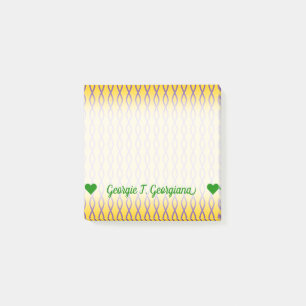 Notas Post-it® Púrpura Cadena-Como modelo en un fondo amarillo