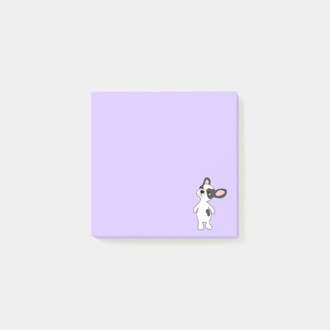 Notas Post-it® Púrpura de perro lindo (Anverso)