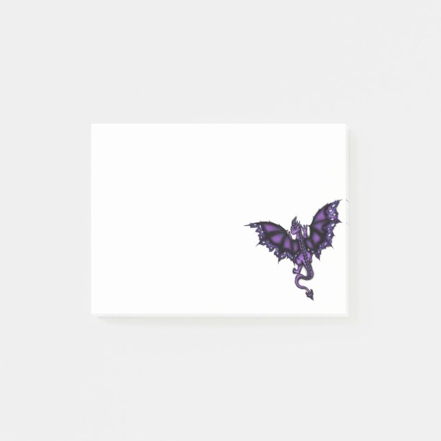 Notas Post-it® púrpura épica del dragón (Anverso)