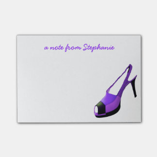 Notas Post-it® Púrpura linda del zapato del tacón alto