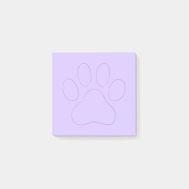 Notas Post-it® Púrpura Paw Print (Anverso)