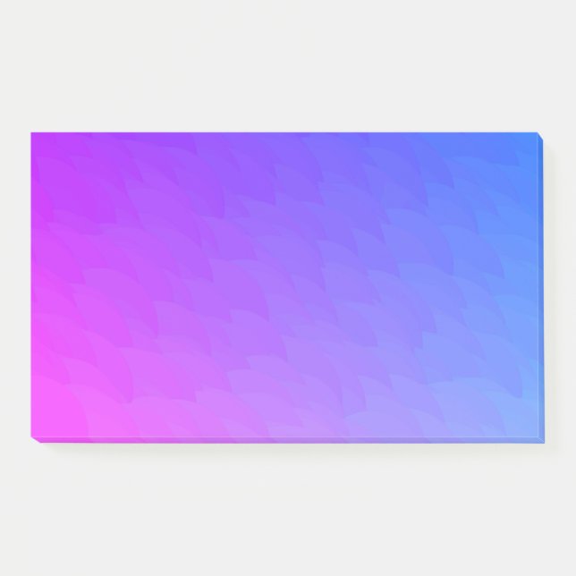 Notas Post-it® Púrpura Pink Blue Ombre Flame Pattern Jumbo Post I (Anverso)