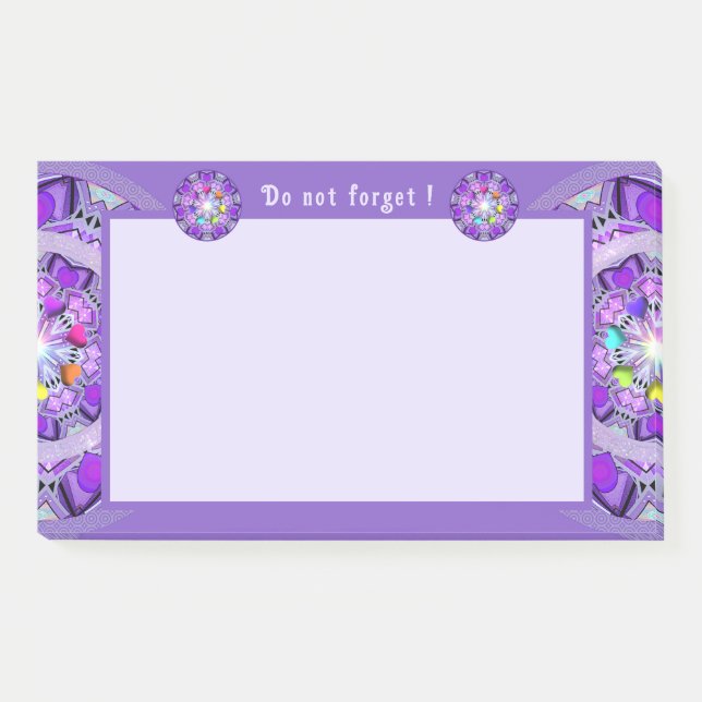 Notas Post-it® Púrpura W2 (Anverso)