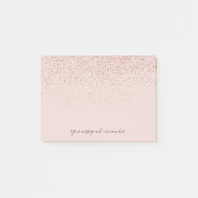 Notas Post-it® Purpurada con Brillo Tu Mensaje (Anverso)