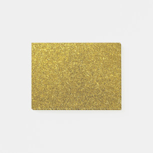 Notas Post-it® purpurina de oro reluciente post de trabajo escola