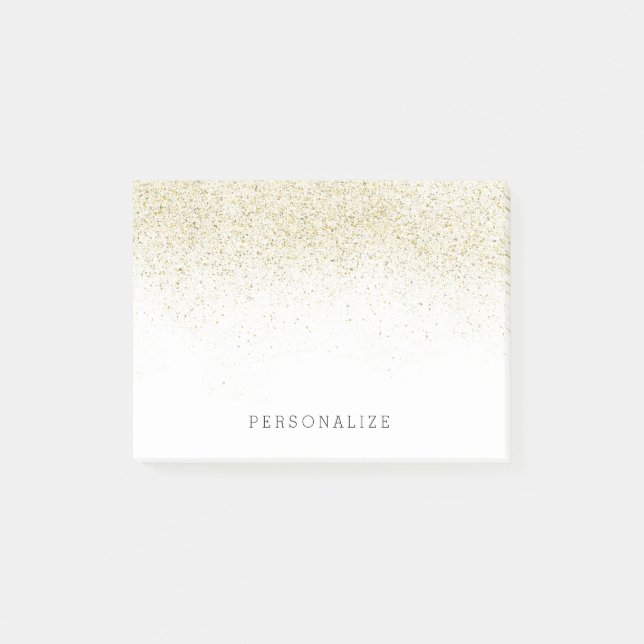 Notas Post-it® Purpurina Gold Glam Faux (Anverso)