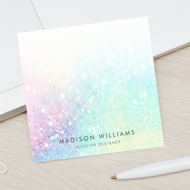 Notas Post-it® Purpurina Pastel Bokeh Patrón de colores alegres (Subido por el creador)