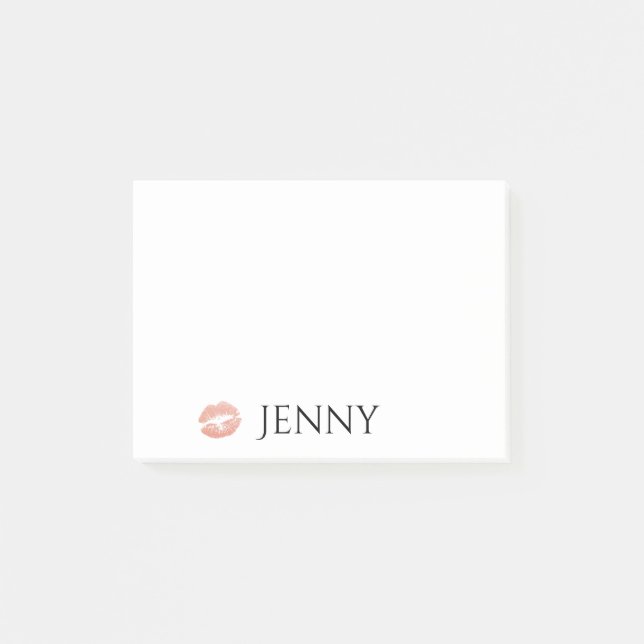 Notas Post-it® Purpurina personalizado Lipgloss del beso del (Anverso)