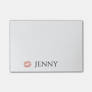 Notas Post-it® Purpurina personalizado Lipgloss del beso del
