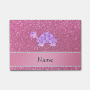 Notas Post-it® Purpurina púrpura conocido personalizado del rosa