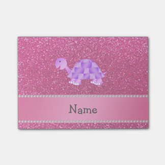 Notas Post-it® Purpurina púrpura conocido personalizado del rosa