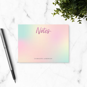 Notas Post-it® Purpurina rosa de patrón de mezcla de unicornio