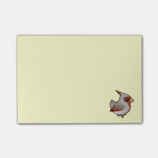Notas Post-it® Pyrrhuloxia de Birdorable
