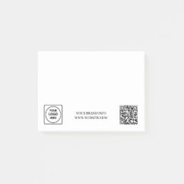 Notas Post-it® QR Blanco | Diseño de logotipo empresarial minimal