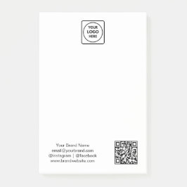 Notas Post-it® QR Blanco | Diseño de logotipo empresarial minimal