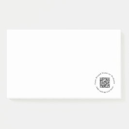 Notas Post-it® QR Blanco | Diseño de Negocios Minimalista y Limpi