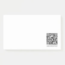 QR Blanco | Texto personalizado minimalista modern