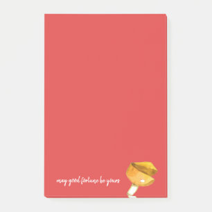 Notas Post-it® Que buena fortuna sea tu galleta roja