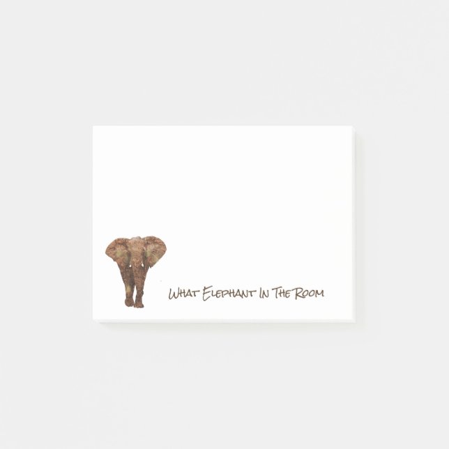 Notas Post-it® Qué elefante en el cuarto (Anverso)