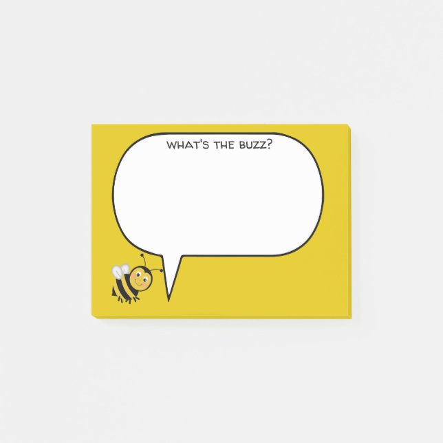 Notas Post-it® ¿Qué es lo personalizado de Buzz Bee? (Anverso)