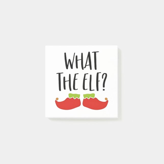 Notas Post-it® Qué graciosos Navidades Elf Santa Claus (Anverso)