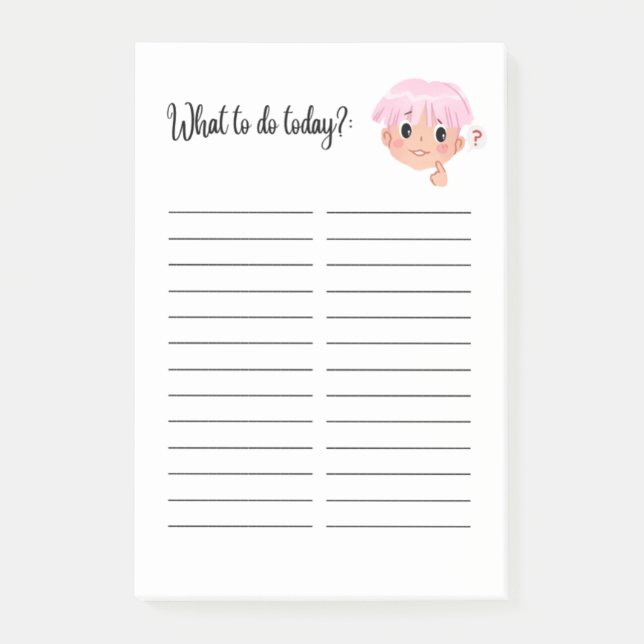 NOTAS POST-IT® QUÉ HACER HOY: (Anverso)