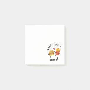 Notas Post-it® ¿Qué hora es el almuerzo